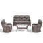 Ensemble de conversation en osier pour patio extérieur avec fauteuils pivotants et table basse extérieure-2117773734-2117773735