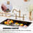 Bridge-Style Kitchen Faucet, 2 Or 3 Hole Bridge Faucet, 2 Handle Kitchen Sink Faucet 360° Rotating Faucet-113195792