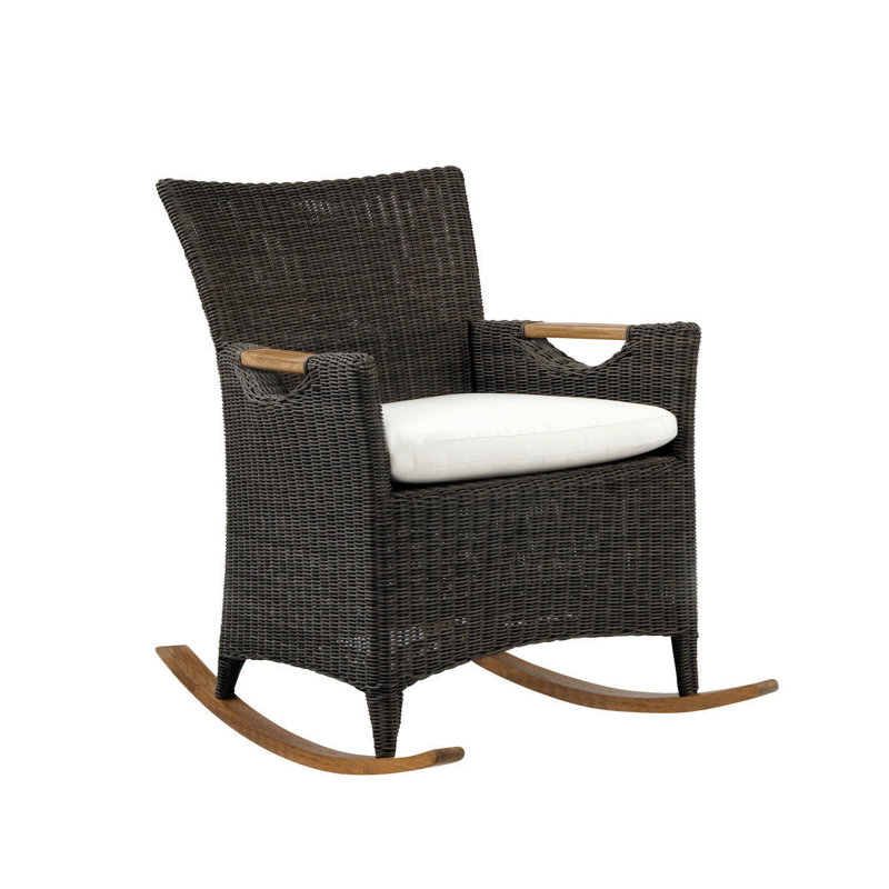 Culebra Outdoor Rocker Chair, Ash, Culebra Black