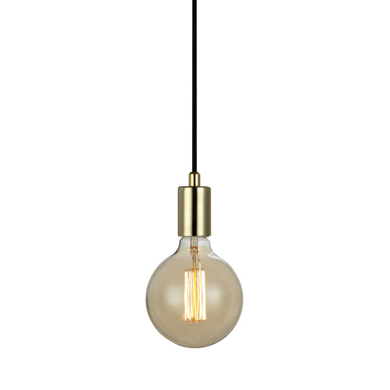 Sky 1 - Light Bulb Pendant, 8cm H x 4.5cm W x 4.5cm D, Brass