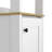 59.3H" Linen Single Door Cabinet, Two Interior Shelves, Two Open Shelves-106770189