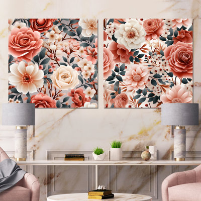 Francois - Floral Canvas Wall Art Set Of 2
