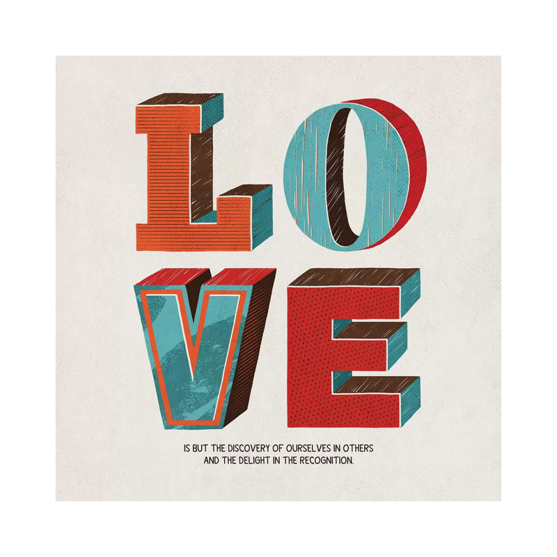 Love Is by Ester Kay - Wrapped Canvas Gallery-Wrapped Canvas Giclée, 66.04 cm H x 66.04 cm W x 1.91 cm D