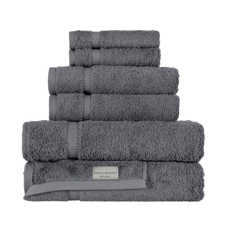 Flatto 6 Piece Turkish Cotton Towel Set