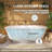 59 In. X 31.5 In. Freestanding Double Ended Soaking Acrylic Bathtub, Gloss White