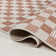 Aimee Traditional Cottage Checkerboard Salmon/Cream Indoor/Outdoor Rug