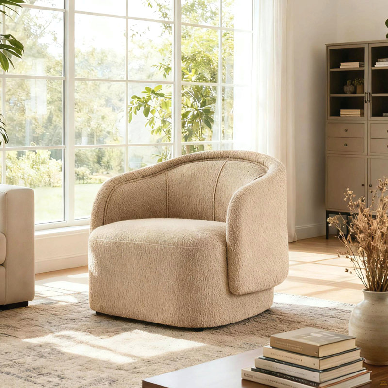 Fauteuil d'appoint Amanda Beige, Espresso
