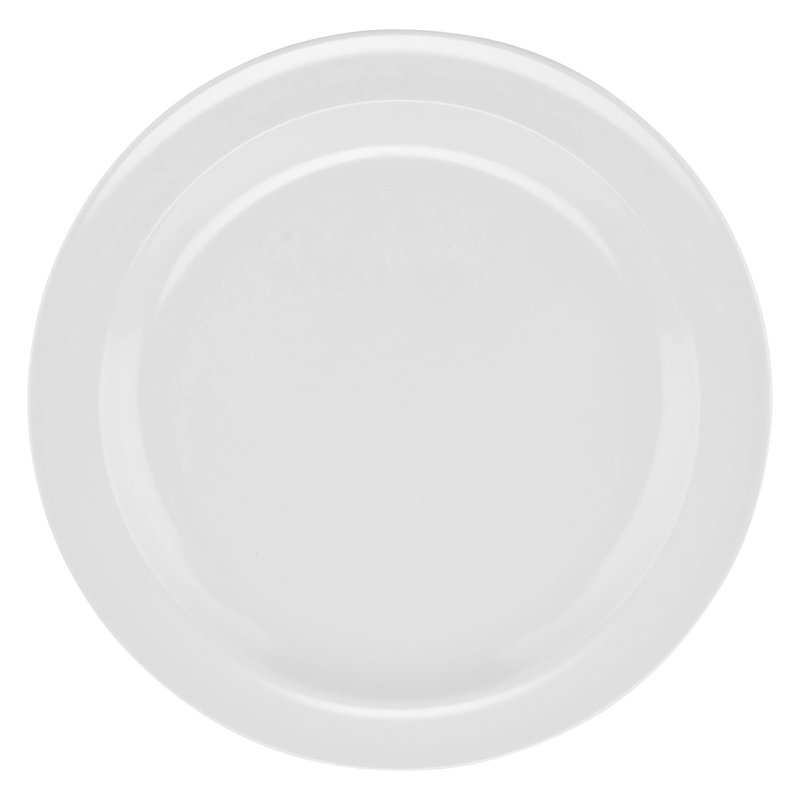 Assiettes à dessert rondes GET Melaimine, 7,25 po, (ensemble de 12), Blanc