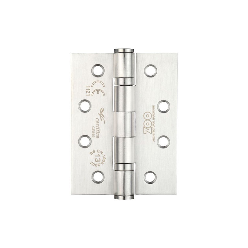 10.2cm H x 7.6cm W Butt Bearing Pair Door Hinges, Satin Stainless