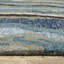 Roblyn Hand-made Wool Abstract Waves Blue/ Teal Area Rug-2130655576