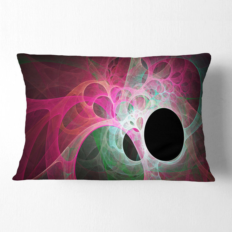 Coussin lombaire abstrait, Rose