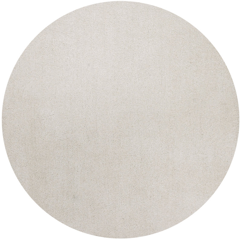 Tapis ivoire à poils longs fabriqué à la main Simoes, Rectangle 8 pi x 11 pi