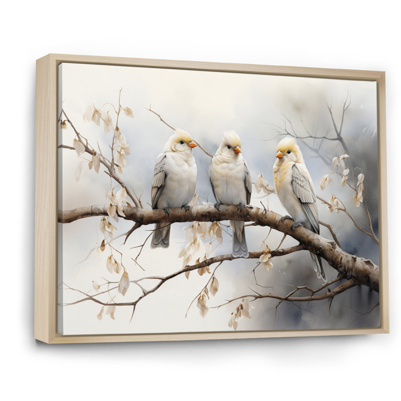 Oiseau Silent Watcher VII - animaux, art mural, salon, Cadre naturel flottant, H 24 po x l 32 po x P 1 po