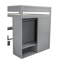 Lit mezzanine gris moderne avec placards, 2 bureaux et une armoire - Option 2 lits simples pleine grandeur avec option d'économie d'espace-2001209159-2001209157