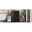 Meuble-lavabo de salle de bain de 45,7 cm (18 po) avec lavabo en céramique, meuble-lavabo simple sur pied avec porte à fermeture douce, étagère réglable, style français, noir