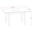Ensemble de salle à manger 5 pièces comprenant une table de salle à manger rectangulaire avec rallonge papillon et 4 chaises de cuisine en tissu de lin, acajou