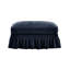 Chenille bleue avec soutien lombaire doux et volants élégants, segmenté, dossier à coussin incurvé, conception en forme de L conforme au corps, soutien du dos à fleurs, volants pour le look, configuration du lit