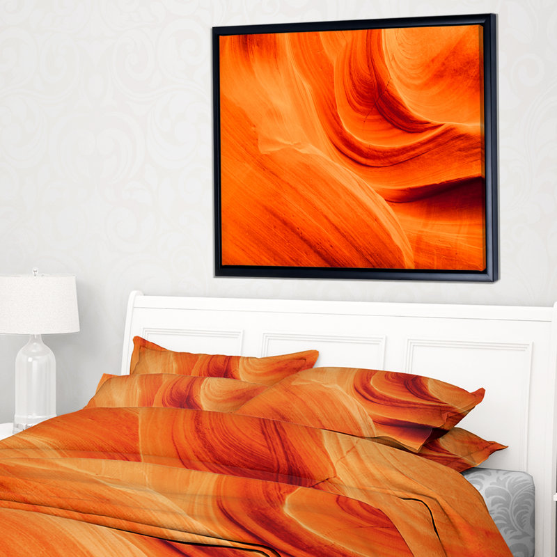 «Orange Upper Antelope Canyon», impression, H 30 po x l 40 po x P 1,5 po, Toile avec cadre flottant
