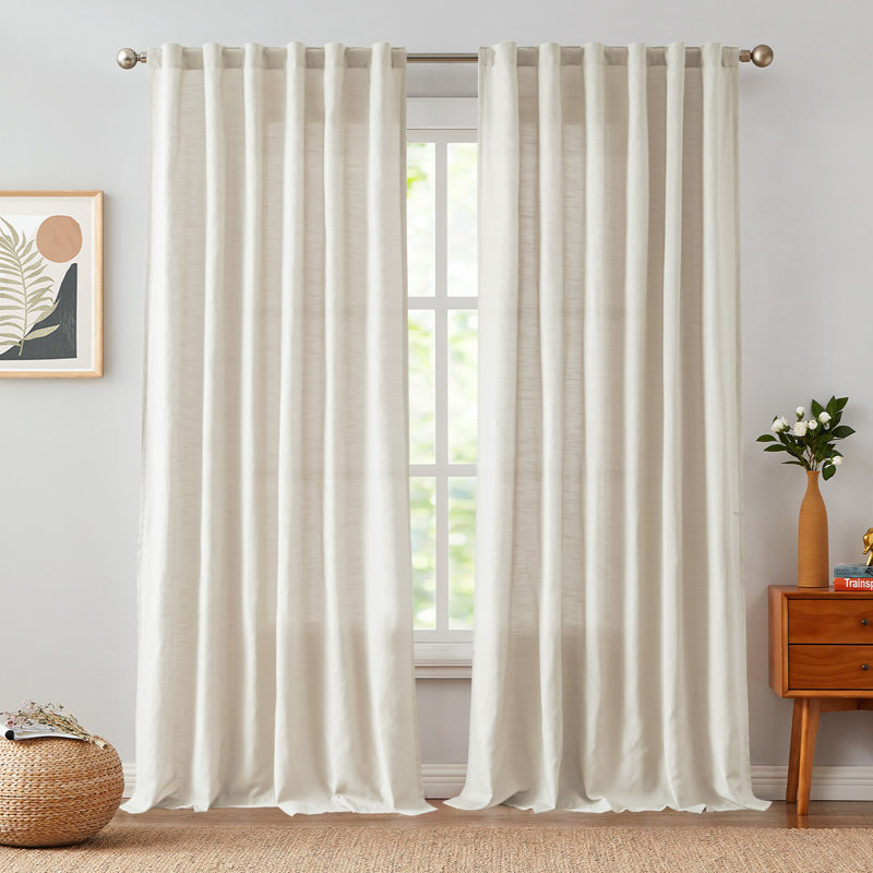 Rideaux filtrant la lumière Linen, H 50 po x L 95 po, Brut