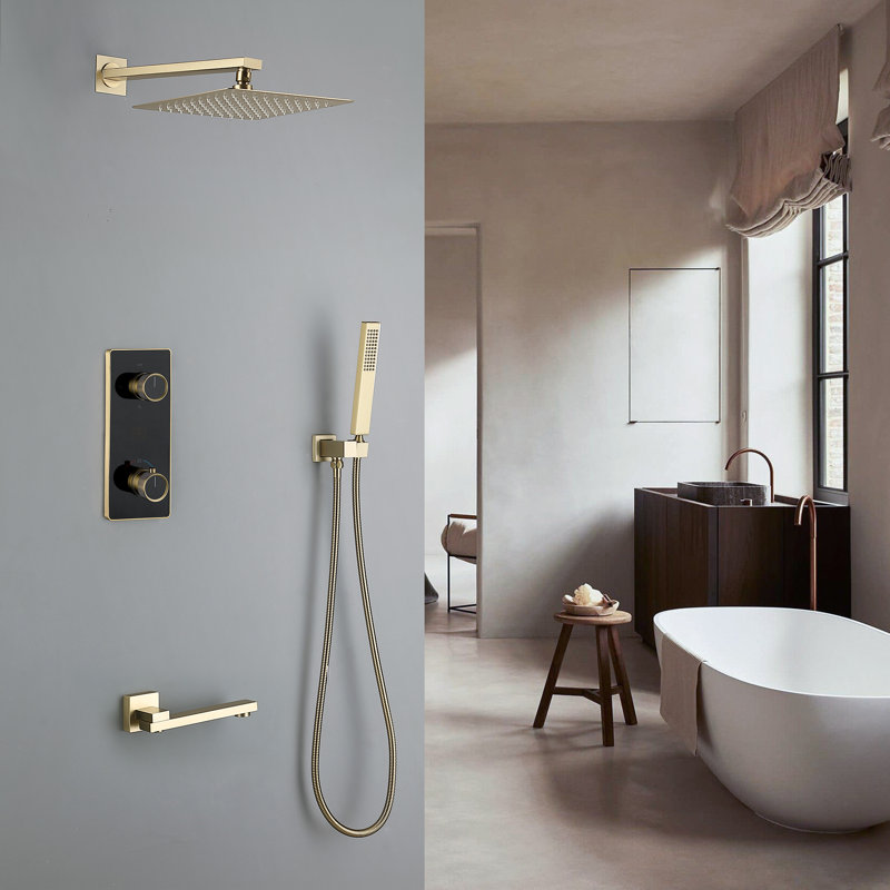 Système de douche complet avec valve brute