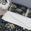 Ensemble de housse de couette en marbre bleu et doré Luxury Flower II-279041432