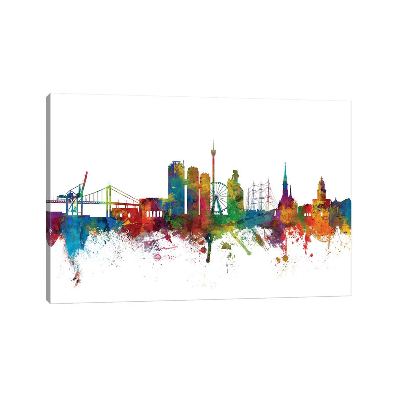 Gothenburg, Sweden Skyline by Michael Tompsett - Wrapped Canvas Gallery-Wrapped Canvas Giclée, 20.32 cm H x 30.48 cm W