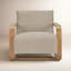 ECKERSLEY LOUNGE CHAIR CREAM FAUX FUR-336094718