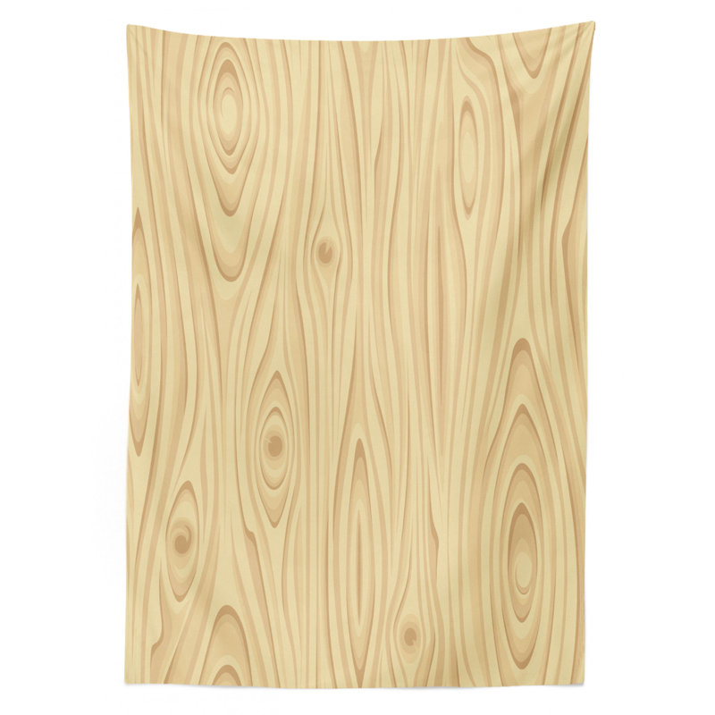Wooden Texture Pattern Grains Tablecloth, 70" L x 52" W