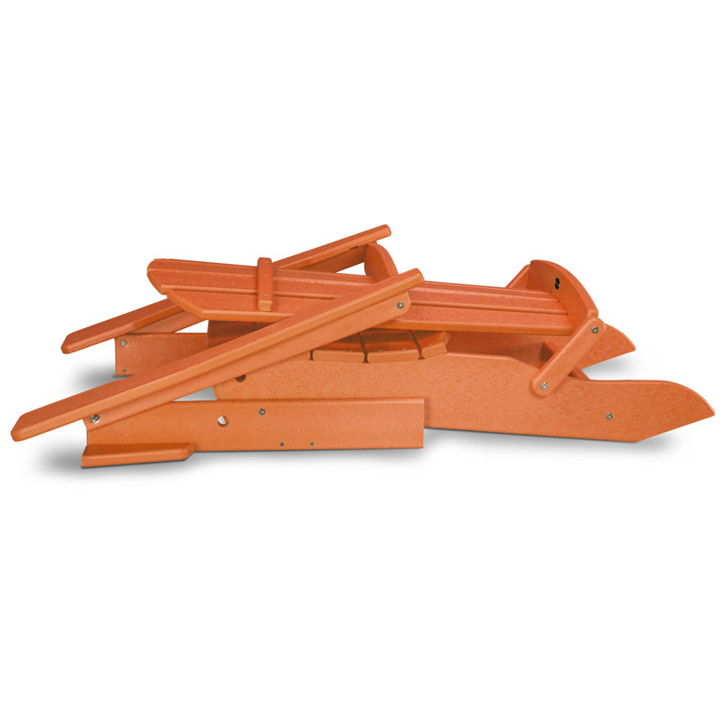 POLYWOOD Palm Coast Folding Adirondack, Tangerine