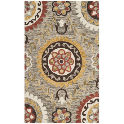Tomo Hand Hooked Wool Floral Rug