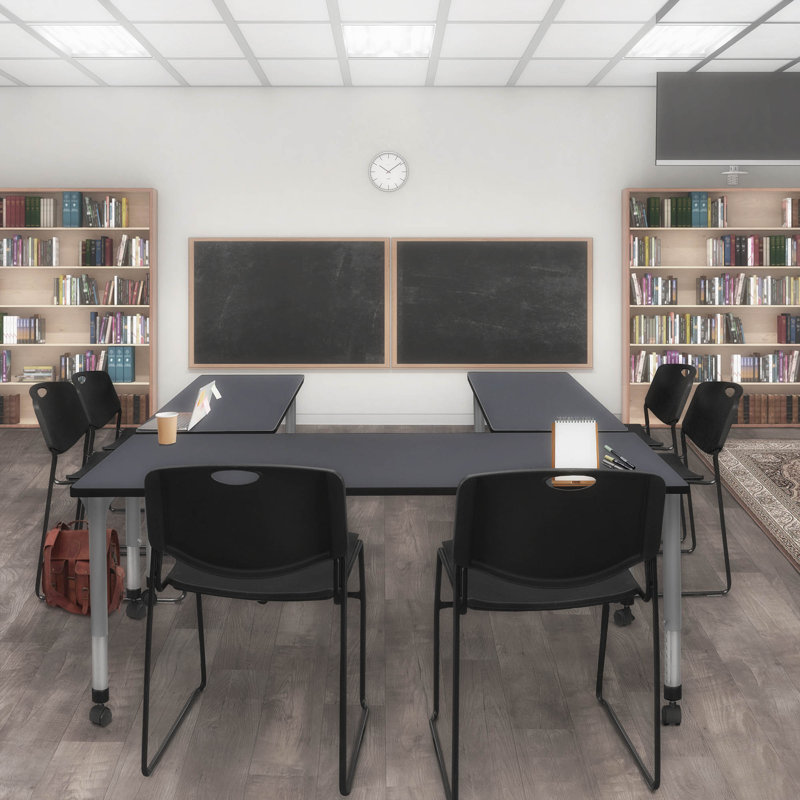 Table de formation réglable en hauteur Kee, gris, L 66 po x P 24 po