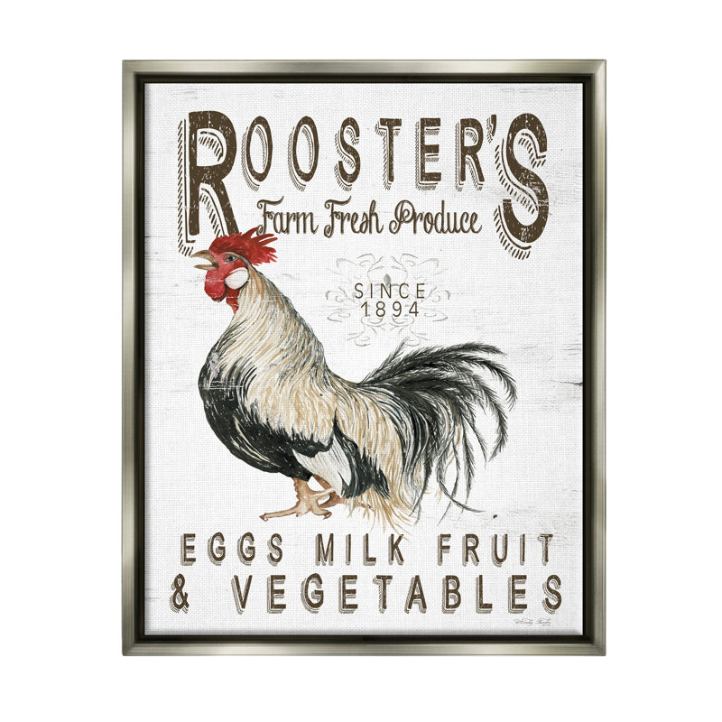 «August Grove® Rustic Country Produce», art mural encadré par Cindy Jacobs, Cadre flottant gris lustré