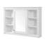 Armoire de rangement murale de 42 po, armoire à pharmacie, armoire de salle de bain moderne avec miroir, armoire à miroir avec 6 tablettes ouvertes (ne pas inclure le meuble-lavabo)