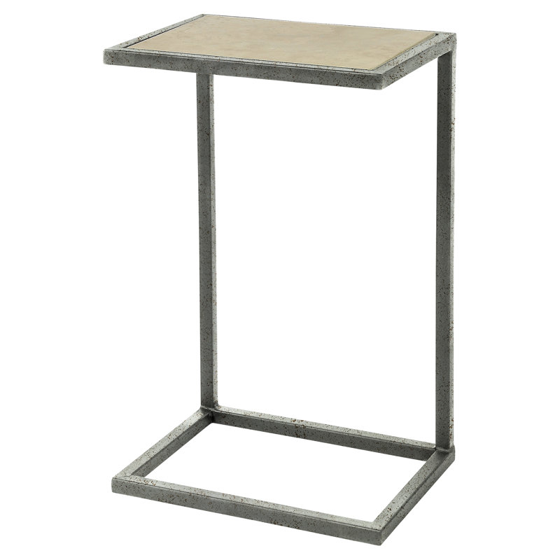 Vegas C End Table, Flat Black, Carrera Marble