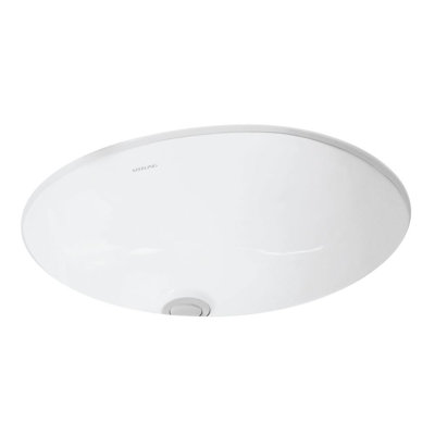 Wescott Vitreous China Oval Undermount Bathroom Sink with Overflow