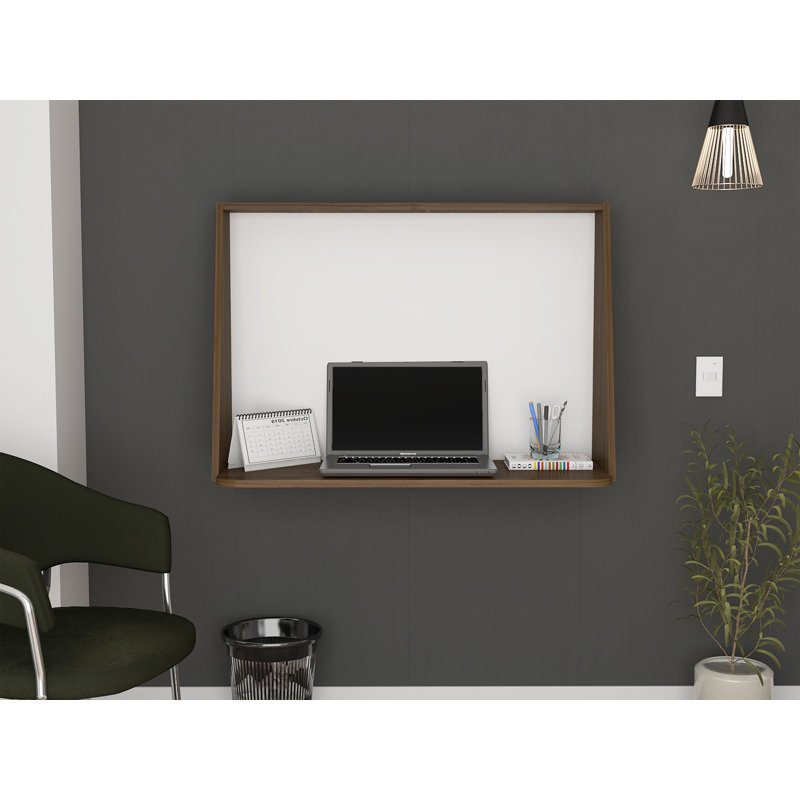 Bureau mural flottant à 1 tablette