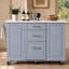 Îlot de cuisine Kavrell 50,7 po avec abattant, chariot de cuisine roulant avec armoire à poubelle inclinable, organisateur coulissant à 2 niveaux, 2 tiroirs, armoire de rangement et roues verrouillables-703975076