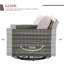Fauteuil coulissant et pivotant en osier pour 4 personnes Hansencamp-110960062-110960063