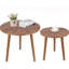 Ensemble de 2 tables, table basse moderne Mid-Century, table basse de petite ferme, table de chevet en bois, table d'appoint Boho et tables de bout pour le salon, la chambre à coucher, le bureau et le balcon