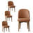 Mid-Century Faux Leather Dining Chairs with Solid Wood Legs