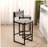 Modern Set of 2  Bar Stools with footrest for Kitchen Island-616857422