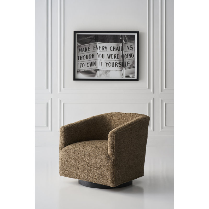 Chaise pivotante Coco Grande, Gris anthracite, Pivotant, Polyester écorce 8789