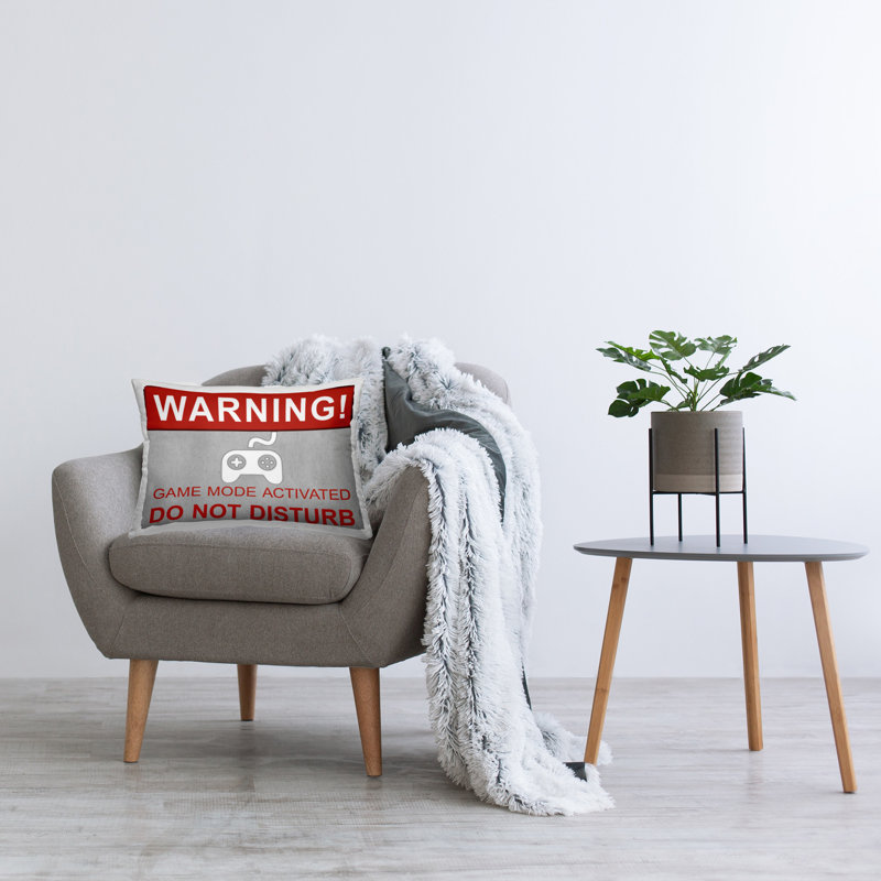 Gaming Do Not Disturb Decorative Printed Throw Pillow Design by Sd Graphics Studio