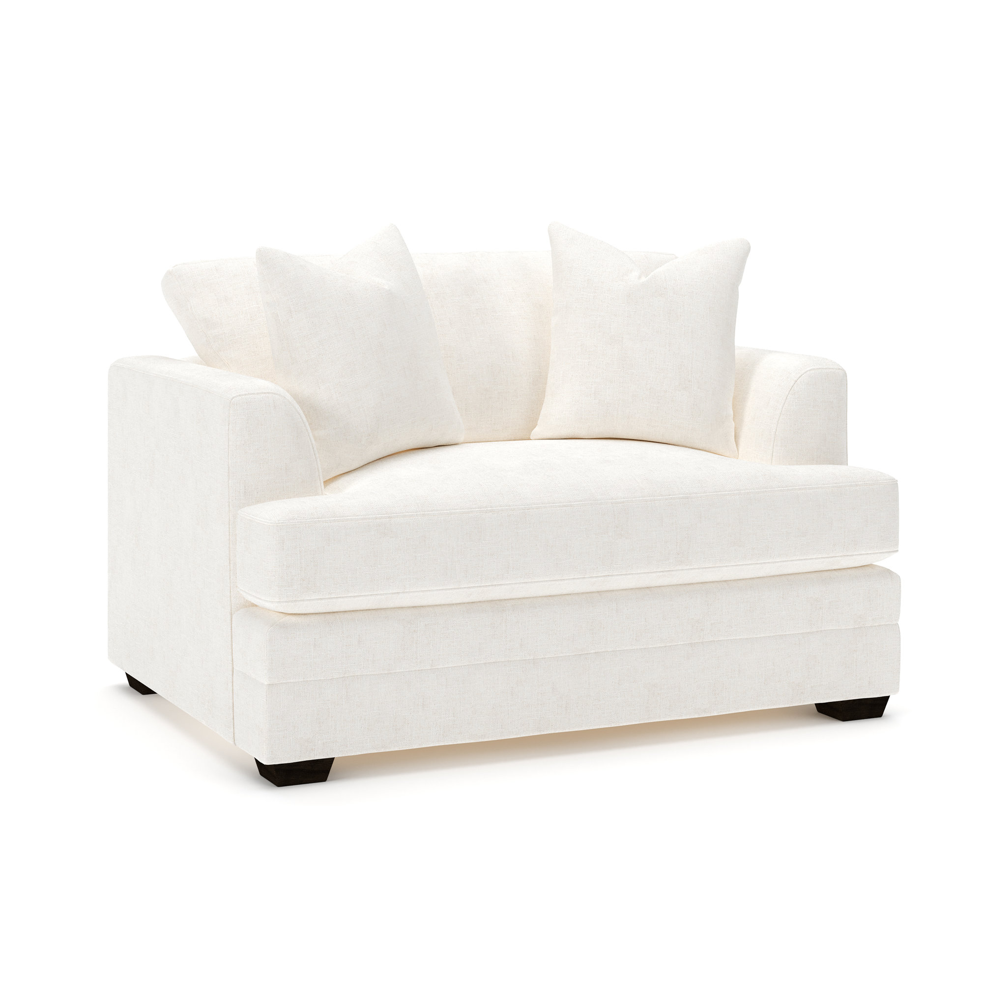 Edan Upholstered Chair And A Half, Bevin Natural Linen Blend