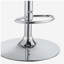 Tabouret de bar réglable gris et chrome