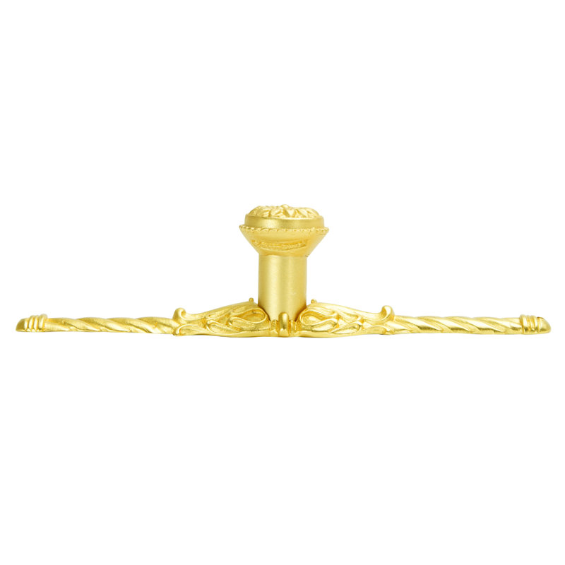 Carpe Diem 831838-3 Acanthus petit bouton de style rosette avec grande plaque arrière en corde, Doré