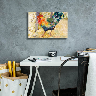 August Grove® 'Colorful Rooster' by Annelein Beukenkamp Canvas Wall Art