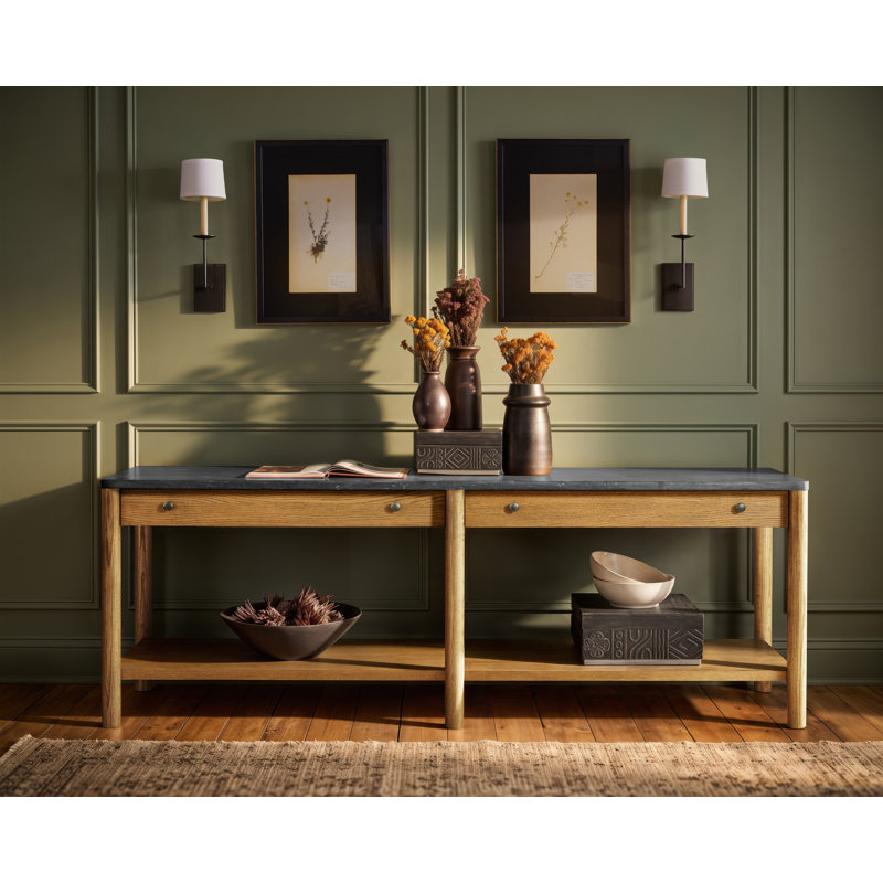 Dilworth 80 in. Stone Console Table