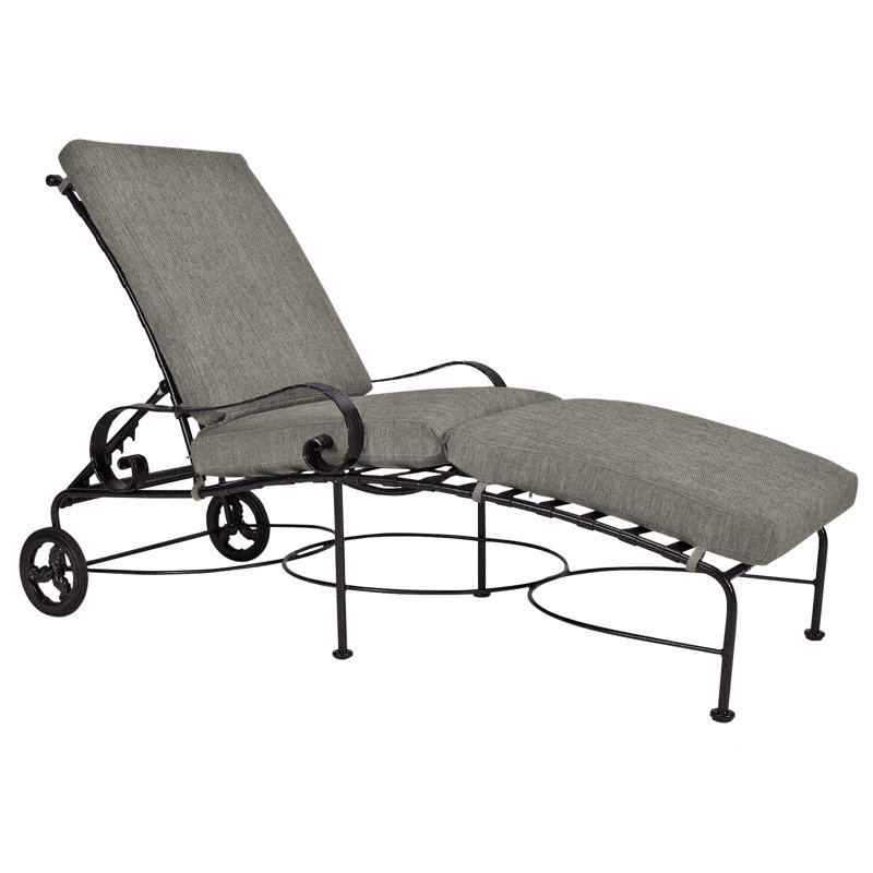 Classico-W Outdoor Chaise Lounge, Graphite, Flagship Stone Sunbrella®