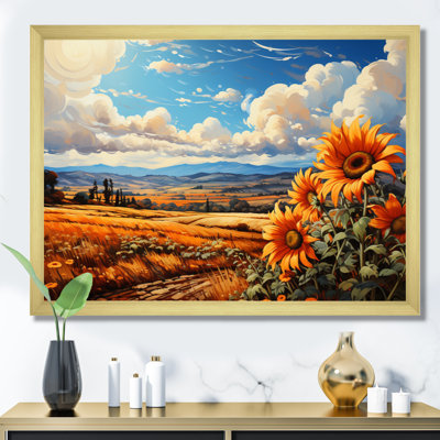 Champ de tournesols français Bilow, charme de campagne III - impression